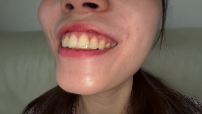 【個人撮影】水月みお 初喉チンコ触り＆舌や八重歯を観察