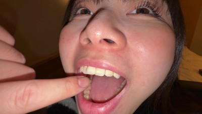 【個人撮影】さくまつなの喉チンコ触り＆口内観察